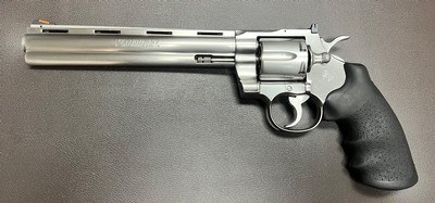 COLT PYTHON .357 MAGNUM STAINLESS 8” HOGUE MONOGRIP GRIPS EXCELLENT CONDITION RARE CONFIGURATION BUILT IN 1993