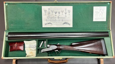 CHARLES BOSWELL LONDON BOXLOCK EJECTOR LIVE PIGEON TRAP GUN 30” F/XF BARRELS PERFECTLY SETUP VINTAGE TARGET GUN CASED WITH ACCESSORIES BUILT IN 1915