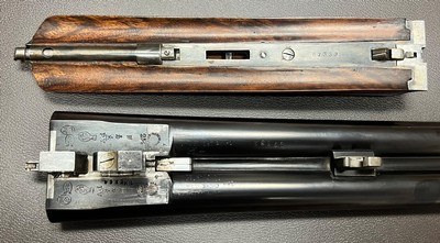 AUGUSTE FRANCOTTE VL&D NEW YORK RETAILED MODEL 14E LIGHTWEIGHT (5LBS 15OZ) 12GA BOXLOCK EJECTOR 26” IC/LM BARRELS FIGURED WOOD BUILT IN 1934 - Image 20 of 20