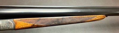 AUGUSTE FRANCOTTE VL&D NEW YORK RETAILED MODEL 14E LIGHTWEIGHT (5LBS 15OZ) 12GA BOXLOCK EJECTOR 26” IC/LM BARRELS FIGURED WOOD BUILT IN 1934 - Image 9 of 20