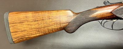 AUGUSTE FRANCOTTE VL&D NEW YORK RETAILED MODEL 14E LIGHTWEIGHT (5LBS 15OZ) 12GA BOXLOCK EJECTOR 26” IC/LM BARRELS FIGURED WOOD BUILT IN 1934 - Image 13 of 20
