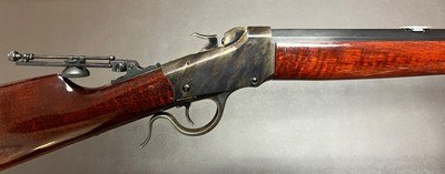 A. UBERTI 1885 LOW WALL .357 MAGNUM TARGET RIFLE 30OCTAGON BARREL TARGET SIGHTS EXCELLENT CONDITION BUILT IN 2010