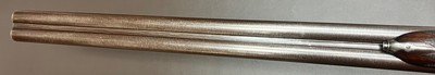 ANTIQUE E.M REILLY LONDON 10 BORE WILDFOWL HAMMERGUN 30” CYL/CYL FINE DAMASCUS BARRELS MODERN 2 5/8” NITRO PROOF FIGURED WOOD BUILT IN 1879 - Image 7 of 20
