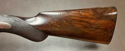 ANTIQUE E.M REILLY LONDON 10 BORE WILDFOWL HAMMERGUN 30” CYL/CYL FINE DAMASCUS BARRELS MODERN 2 5/8” NITRO PROOF FIGURED WOOD BUILT IN 1879 - Image 12 of 20
