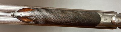 ANTIQUE E.M REILLY LONDON 10 BORE WILDFOWL HAMMERGUN 30” CYL/CYL FINE DAMASCUS BARRELS MODERN 2 5/8” NITRO PROOF FIGURED WOOD BUILT IN 1879 - Image 6 of 20