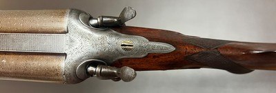 ANTIQUE J.J LANGLEY LUTON 12GA BEST LIVE PIGEON HAMMERGUN 30” M/F BARRELS 3” NITRO PROOF FINE CONDITION LONDON BUILT COMPETITION GUN COMPLETED IN 1891 - Image 4 of 25