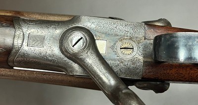 ANTIQUE J.J LANGLEY LUTON 12GA BEST LIVE PIGEON HAMMERGUN 30” M/F BARRELS 3” NITRO PROOF FINE CONDITION LONDON BUILT COMPETITION GUN COMPLETED IN 1891 - Image 8 of 25