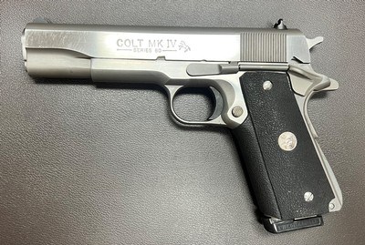 40 S&W COLT 1911 SERIES 80 STAINLESS STEEL PISTOL 5” BARREL NICE ORIGINAL CONDITION BUILT IN 1991 RARE PISTOL ONLY 2500 PRODUCED - Image 2 of 8