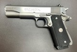 RARE 40 S&W COLT 1911 SERIES 80 STAINLESS STEEL PISTOL 5” BARREL NICE ORIGINAL CONDITION BUILT IN 1991 - 2 of 8