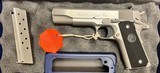NEW IN BOX COLT 1911 SERIES 80 STAINLESS STEEL SUPER 38 AUTO PISTOL TWO FACTORY MAGS UNFIRED BUILT IN 2006 - 2 of 8