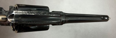 PRE WW2 SMITH & WESSON M&P 5” BARREL .38 SPECIAL (PRE MODEL 10) FIVE SCREW HIGH POLISH BLUE FINE ORIGINAL CONDITION BUILT IN 1940 - Image 3 of 6