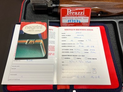 PERAZZI MX5 12GA LIGHT GAME GUN 27 1/2” M/F BARRELS STRAIGHT GRIP STOCK 6LBS 12OZ EXCELLENT CONDITION CASE & PAPERWORK BUILT IN 1998 - Image 23 of 24