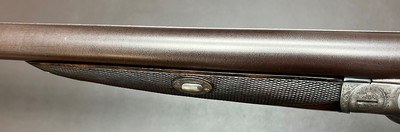 BOSS & CO 12 BORE HAMMERGUN 29 3/4” CYL/IC FINE DAMASCUS BARRELS NICLEY FIGURED WOOD WITH IDEAL MODERN DIMENSIONS CASED ORIGINALLY BUILT IN 1862 - Image 11 of 23