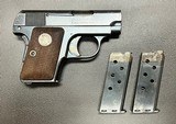 COLT 1908 VEST POCKET .25 ACP THREE MAGAZINES FINE ORIGINAL CONDITION BUILT IN 1935 - 1 of 5