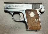 COLT 1908 VEST POCKET .25 ACP THREE MAGAZINES FINE ORIGINAL CONDITION BUILT IN 1935 - 2 of 5