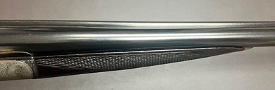 LINCOLN JEFFRIES 28GA BEST QUALITY TOP LEVER HAMMERGUN 28” F/F BARRELS MODERN 2 3/4” NITRO PROOF FIGURED WOOD WITH GREAT DIMENSIONS 5LBS 10OZ CASED - Image 8 of 22