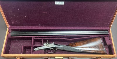 LINCOLN JEFFRIES 28GA BEST QUALITY TOP LEVER HAMMERGUN 28” F/F BARRELS MODERN 2 3/4” NITRO PROOF FIGURED WOOD WITH GREAT DIMENSIONS 5LBS 10OZ CASED - Image 21 of 22