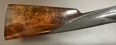 LINCOLN JEFFRIES 28GA BEST QUALITY TOP LEVER HAMMERGUN 28” F/F BARRELS MODERN 2 3/4” NITRO PROOF FIGURED WOOD WITH GREAT DIMENSIONS 5LBS 10OZ CASED - Image 14 of 22
