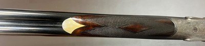 LINCOLN JEFFRIES 28GA BEST QUALITY TOP LEVER HAMMERGUN 28” F/F BARRELS MODERN 2 3/4” NITRO PROOF FIGURED WOOD WITH GREAT DIMENSIONS 5LBS 10OZ CASED - Image 6 of 22