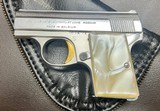 1959 BABY BROWNING LIGHTWEIGHT .25 ACP FINE ORIGINAL CONDITION WITH POUCH, PAPERWORK, & ORIGINAL BOX OF AMMO - 2 of 8