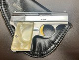 1959 BABY BROWNING LIGHTWEIGHT .25 ACP FINE ORIGINAL CONDITION WITH POUCH, PAPERWORK, & ORIGINAL BOX OF AMMO - 3 of 8