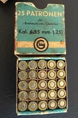 1959 BABY BROWNING LIGHTWEIGHT .25 ACP FINE ORIGINAL CONDITION WITH POUCH, PAPERWORK, & ORIGINAL BOX OF AMMO - 8 of 8