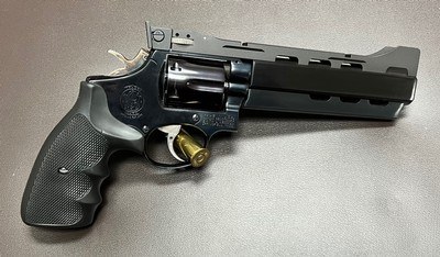 CUSTOM SMITH & WESSON PPC 10-5 38 SPECIAL REVOLVER 6” BARREL EXCELLENT CONDITION FROM THE COLLECTION OF FRANK BROWNELL