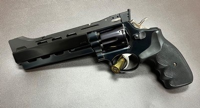 CUSTOM SMITH & WESSON PPC 10-5 38 SPECIAL REVOLVER 6” BARREL EXCELLENT CONDITION FROM THE COLLECTION OF FRANK BROWNELL - Image 2 of 6