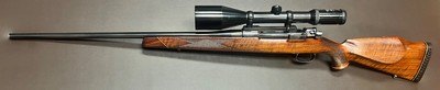1956 WEATHERBY SOUTH GATE CA MAUSER ACTION .257 WEATHERBY MAG SWAROVSKI HABICHT 3-12X56 SCOPE STUNNING WOOD CLASSIC AMERICAN SPORTING RIFLE - Image 4 of 21