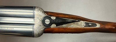UGARTECHEA 16GA ROUND BODY SIDELOCK EJECTOR UPLAND CLASSIC GRADE V 28” IC/M BARRELS NICLEY FIGURED WOOD EXCELLENT ORIGINAL CONDITION BUILT IN 2005 - Image 4 of 20