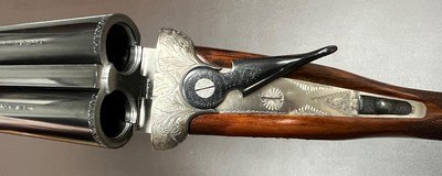 UGARTECHEA 16GA ROUND BODY SIDELOCK EJECTOR UPLAND CLASSIC GRADE V 28” IC/M BARRELS NICLEY FIGURED WOOD EXCELLENT ORIGINAL CONDITION BUILT IN 2005 - Image 3 of 20