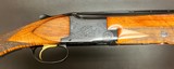 BROWNING SUPERPOSED LIGHTNING TRAP 12GA 30” M/F IVORY BEADS FIGURED ROUND KNOB LONG TANG STOCK EXCELLENT CONDITION RARE CONFIGURATION BUILT IN 1959 - Image 1 of 20