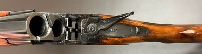 BROWNING SUPERPOSED LIGHTNING TRAP 12GA 30” M/F IVORY BEADS FIGURED ROUND KNOB LONG TANG STOCK EXCELLENT CONDITION RARE CONFIGURATION BUILT IN 1959 - Image 4 of 20