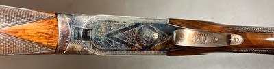MAUSER MODEL 496 (RENATO GAMBA) SBT 12GA 32” FULL CHOKE BARREL FULL COVERAGE SCROLL ENGRAVED ACTION VERY NICELY SETUP TRAP SINGLE BUILT IN 1971 - Image 6 of 21