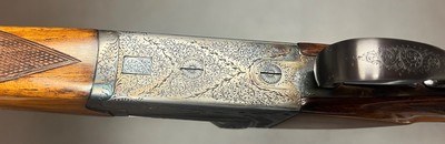 CHARLES DALY LIGHTWEIGHT 28GA O/U 26 1/4” IC/IM BARRELS 5LBS 8OZ FIGURED WOOD STUNNING SMALLBORE FRENCH FITTED CASE BUILT IN 1950 - Image 10 of 25