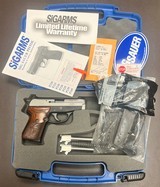 SIG SAUER P239 SAS CUSTOM SHOP THREE BARREL SET .40 S&W/9 MM/.357 SIG TWO MAGAZINES FOR EACH CALIBER DAK TRIGGER ORIGINAL BOX WITH ALL ACCESSORIES