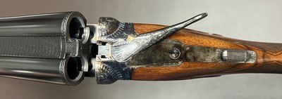 PARKER REPRODUCTION DHE 28GA 26” Q1/Q2 BARRELS DOUBLE TRIGGERS NICELY FIGURED LONG LOP STOCK CASED WITH ALL ACCESSORIES EXCELLENT ORIGINAL CONDITION - Image 4 of 22