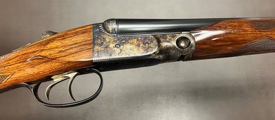 PARKER REPRODUCTION DHE 28GA 26” Q1/Q2 BARRELS DOUBLE TRIGGERS NICELY FIGURED LONG LOP STOCK CASED WITH ALL ACCESSORIES EXCELLENT ORIGINAL CONDITION - Image 1 of 22
