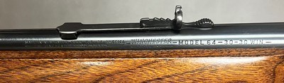 PRE 64 WINCHESTER MODEL 64 CHAMBERED IN 30 WCF 24” BARREL WITH PRISTINE BORE EXCELLENT ORIGINAL CONDITION RIFLE BUILT IN 1953 - Image 8 of 21