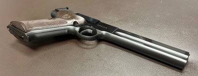 COLT WOODSMAN SECOND SERIES MATCH TARGET .22LR 6” BARREL COLT WOOD CHECKERED GRIPS WITH ADAPTER PRISTINE ORIGINAL CONDITION BUILT IN 1954 - Image 10 of 10