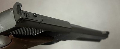 COLT WOODSMAN SECOND SERIES MATCH TARGET .22LR 6” BARREL COLT WOOD CHECKERED GRIPS WITH ADAPTER PRISTINE ORIGINAL CONDITION BUILT IN 1954 - Image 4 of 10