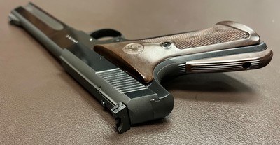 COLT WOODSMAN SECOND SERIES MATCH TARGET .22LR 6” BARREL COLT WOOD CHECKERED GRIPS WITH ADAPTER PRISTINE ORIGINAL CONDITION BUILT IN 1954 - Image 7 of 10
