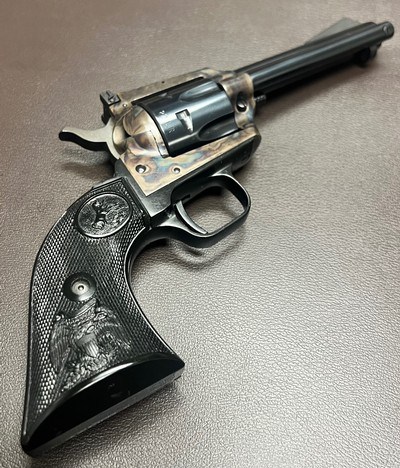 COLT NEW FRONTIER .22LR/.22MAG DUAL CYLINDERS 4 3/4” BARREL CASE COLORED FRAME EXCELLENT AS NEW CONDITION BUILT IN 1976 - Image 6 of 7