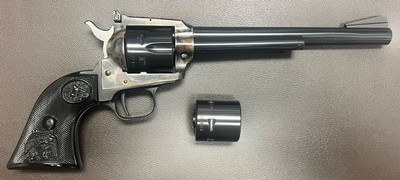 COLT NEW FRONTIER BUNTLINE .22LR/22MAG DUAL CYLINDERS 7.5” BARREL CAE COLORED FRAME EXCELLENT NEW CONDITION BUILT IN 1976 - Image 1 of 6