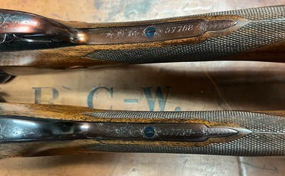 COGSWELL & HARRISON LONDON PAIR OF 12 BORE ASSISTED OPENING BOXLOCK EJECTORS 30” IC/M BARRELS FINE CONDITION CASED BUILT IN 1937 - Image 6 of 22
