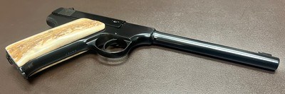 COLT PRE WOODSMAN TARGET .22LR 6.5” BARREL STAG HORN GRIPS FINE CONDITION BUILT IN 1927 - Image 5 of 10