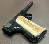 COLT PRE WOODSMAN TARGET .22LR 6.5” BARREL STAG HORN GRIPS FINE CONDITION BUILT IN 1927 - Image 8 of 10