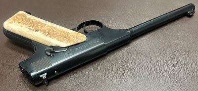 COLT PRE WOODSMAN TARGET .22LR 6.5” BARREL STAG HORN GRIPS FINE CONDITION BUILT IN 1927 - Image 9 of 10