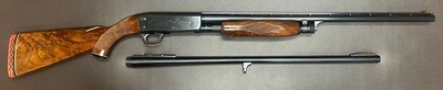 ITHACA M37 20GA FEATHERLIGHT DELUXE SUPREME TWO BARREL SET 24” IC & 26” SLUG BARREL STUNNING HAND CHECKERED WOOD FINE ORIGINAL CONDITION BUILT 1972