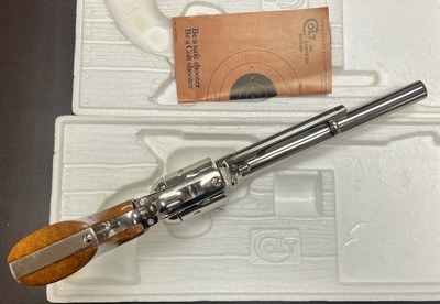 COLT SAA 45 COLT NICKEL PLATED MODEL #P1876 EXCELLENT ORIGINAL NIB CONDITION BUILT IN 1977 - Image 5 of 8